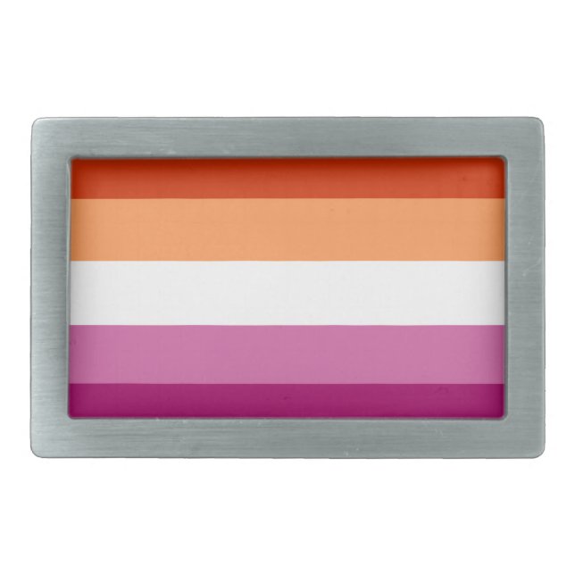 Lesbian Flag Belt Buckle (Front)