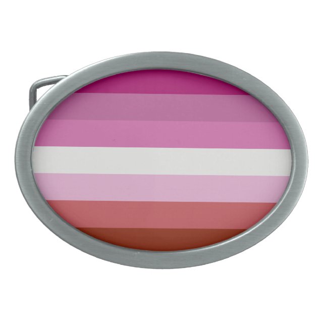 Lesbian Flag Belt Buckle (Front)