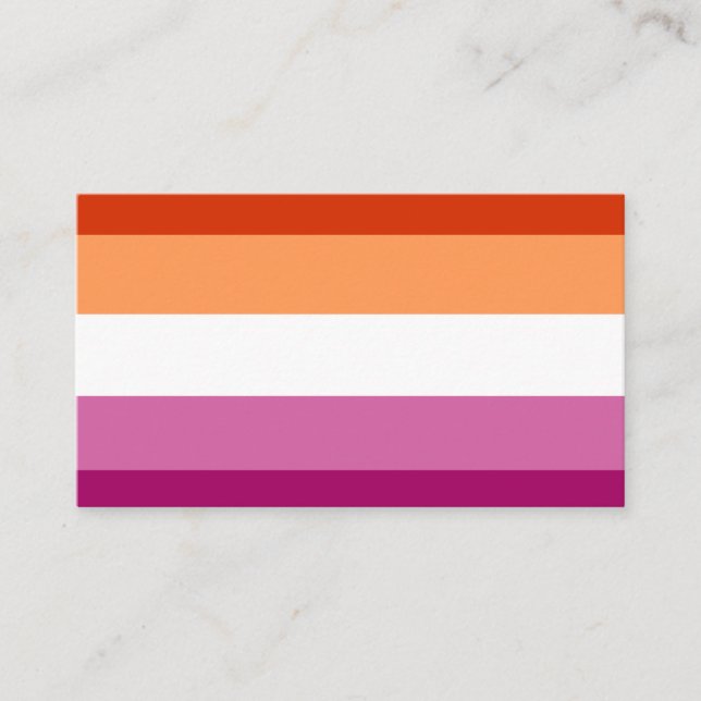 Lesbian Flag Business Card (Front)
