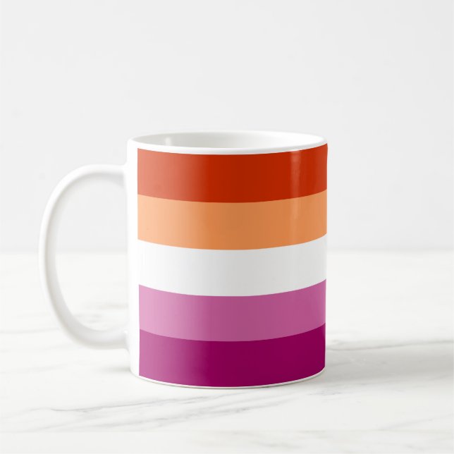Lesbian Flag Coffee Mug (Left)