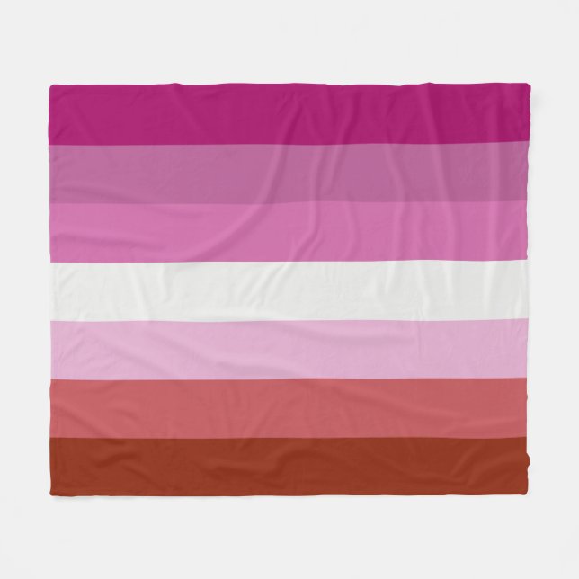 Lesbian Flag Fleece Blanket (Front (Horizontal))