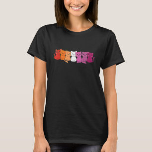 Lesbian Flag Gay Pride Lgbtq Cats Cute Lesbian Cat T-Shirt