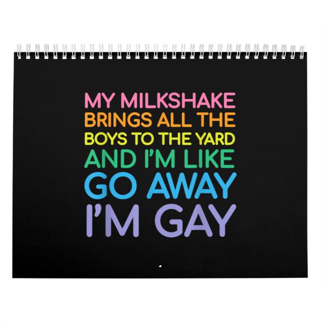 Lesbian flag gay pride Rainbow Calendar (Cover)
