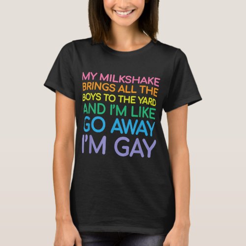 Lesbian flag gay pride Rainbow LGBT Funny Queer My T_Shirt