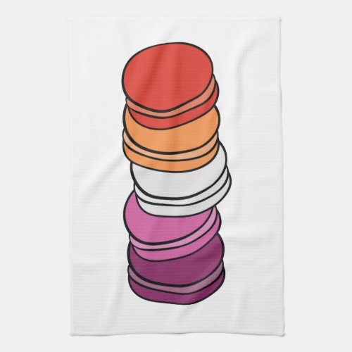 Lesbian Flag Gender Fluid Pride Lgbtq Macaron Kitc Kitchen Towel