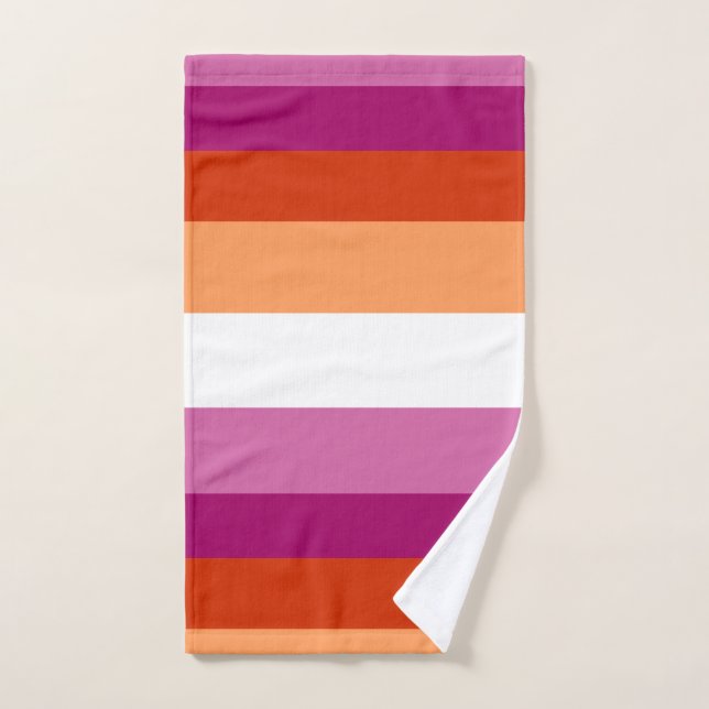 Lesbian Flag Hand Towel (Hand Towel)