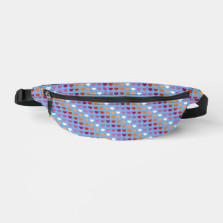 Lesbian Flag Hearts Pattern Lesbian Pride 2024 Fanny Pack