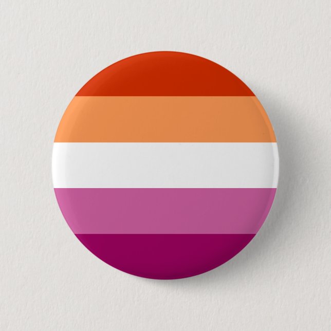 Lesbian Flag LGBT Button (Front)