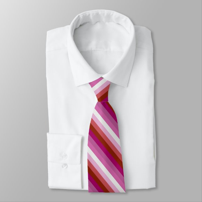 Lesbian Flag Neck Tie (Tied)