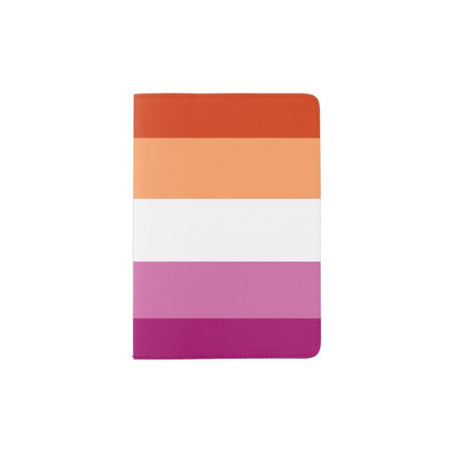 Lesbian Flag  Passport Holder (Front)