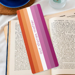 Lesbian Flag Pink Orange Stripes Womens Bookmark