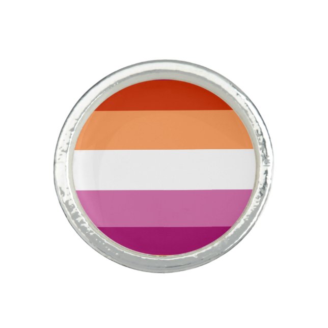 Lesbian Flag Ring (Front)
