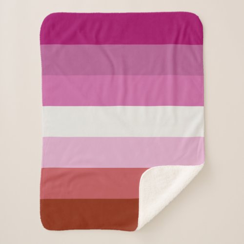 Lesbian Flag Sherpa Blanket