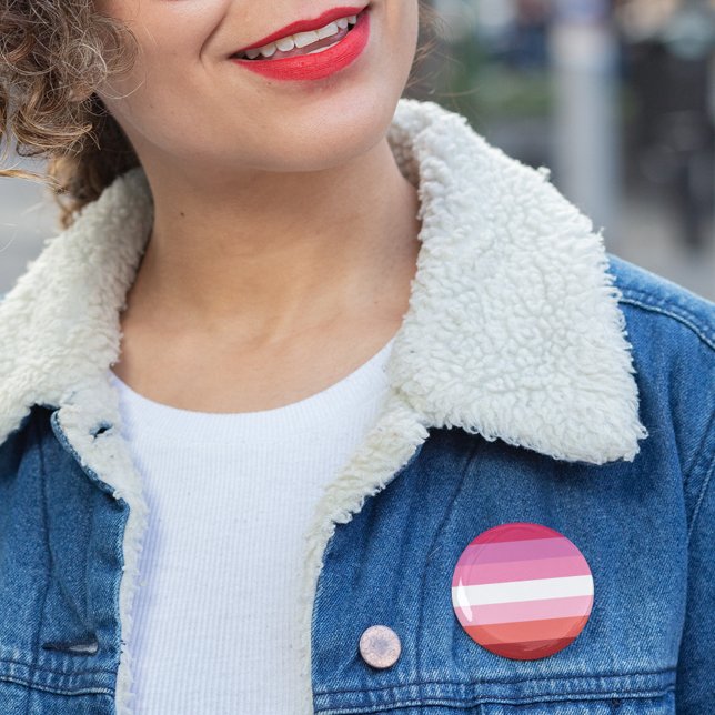 Lesbian Flag Symbol Gender Diversity Pride Month Button (Creator Uploaded)