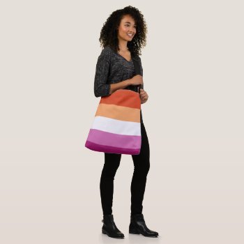 Lesbian Flag Tote by colourfuldesigns at Zazzle