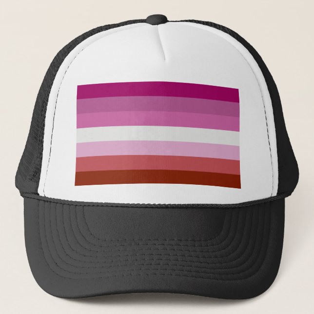 Lesbian Flag Trucker Hat (Front)