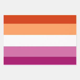 Lesbian Flag Wrapping Paper Sheets