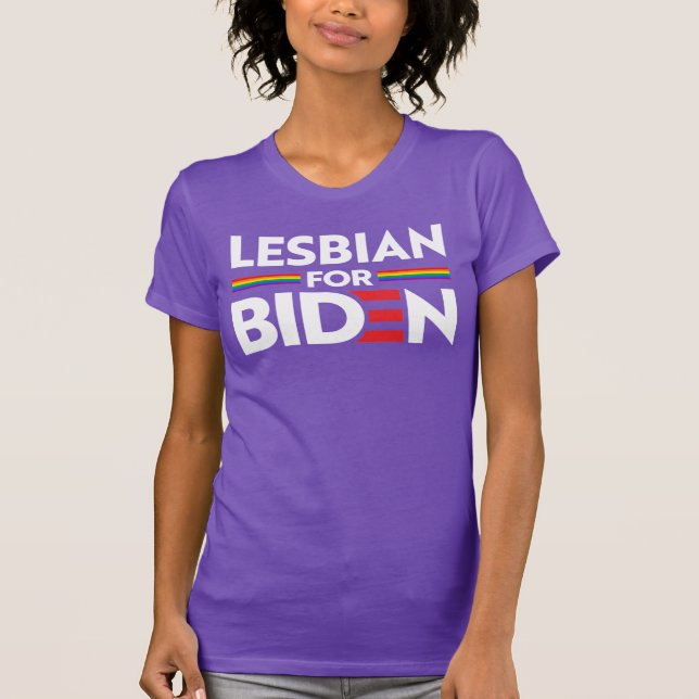 LESBIAN FOR JOE BIDEN T-Shirt (Front)