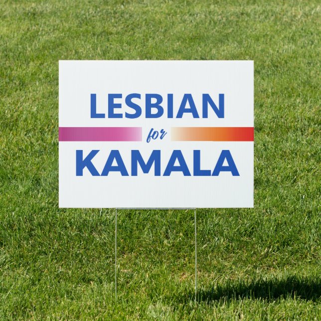 Lesbian for Kamala Harris Sign (Insitu)