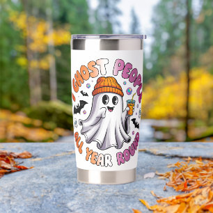 Lesbian Funny Halloween – I Ghost People Insulated Tumbler