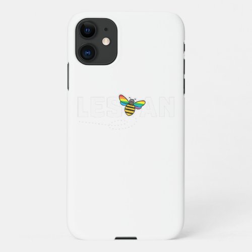 Lesbian Funny Les Bee An Lgbt Rainbow Pride iPhone 11 Case