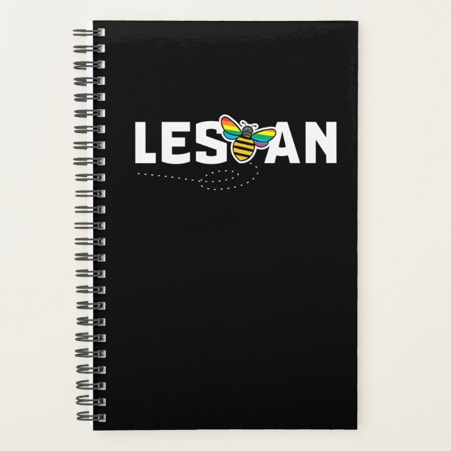 Lesbian Funny Les Bee An LGBT Rainbow Pride Planner (Front)