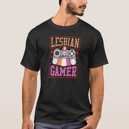 Lesbian Gamer Video Games Teen Aesthetic Nerd Geek T_Shirt