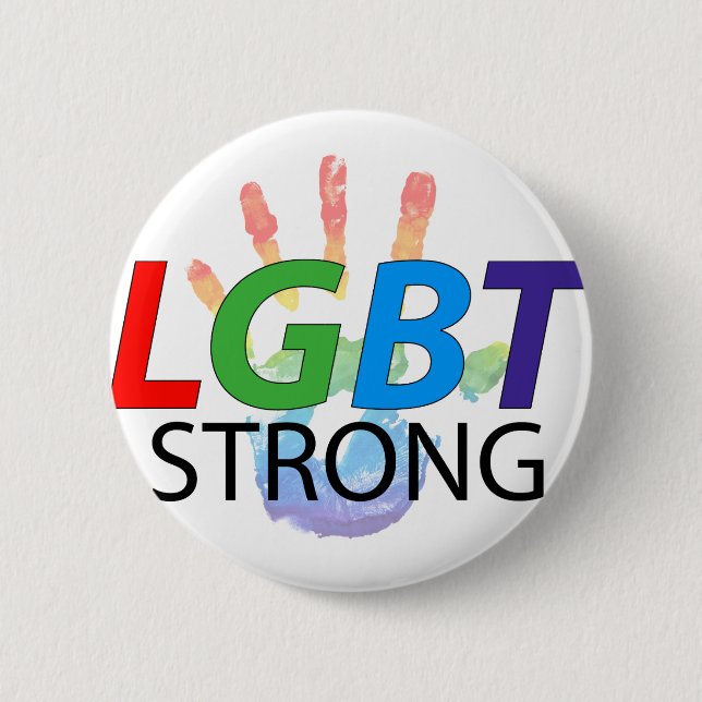 Lesbian Gay BiSexual Transgender LGBT Pride Button (Front)
