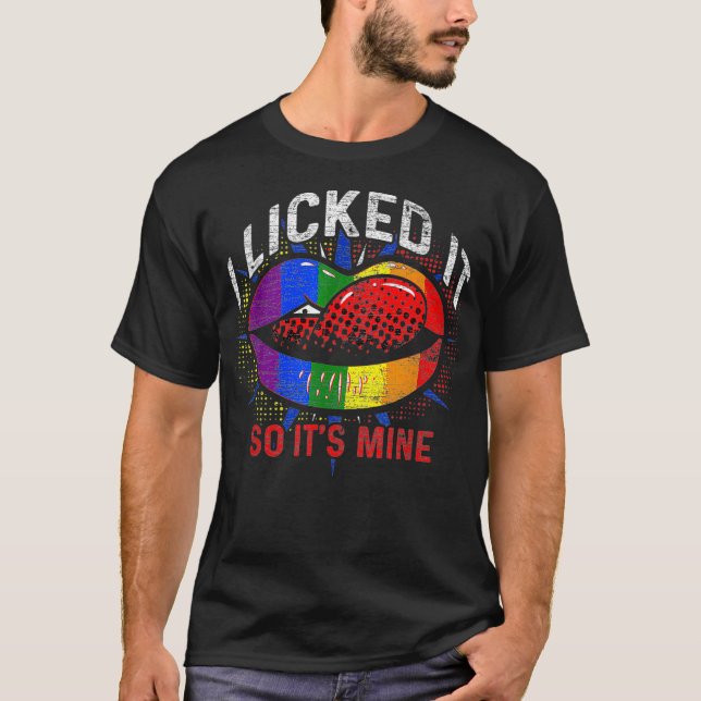 Lesbian Gay Pride Month Rainbow Flag LGBT  T-Shirt (Front)