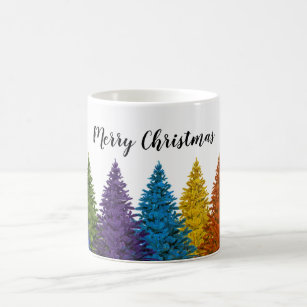 Lesbian Gay Pride Rainbow Flag Christmas Tree Coffee Mug
