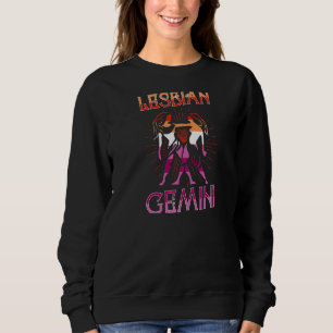 Lesbian Gemini Zodiac Sign Birthday Horoscope Cons Sweatshirt