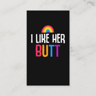 Lesbian Girlfriend Butt LGBT Couple Quote Business Card