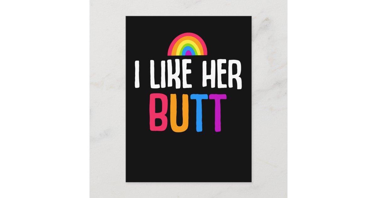 Lesbian Girlfriend Butt Lgbt Couple Quote Postcard Zazzle 9802