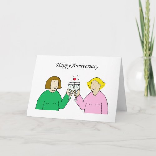 Lesbian Happy Anniversary Card