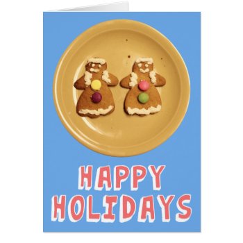 Lesbian "happy Holidays" Card (blank) by OllysDoodads at Zazzle