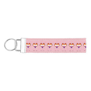 Lesbian Heart Pattern Wrist Keychain