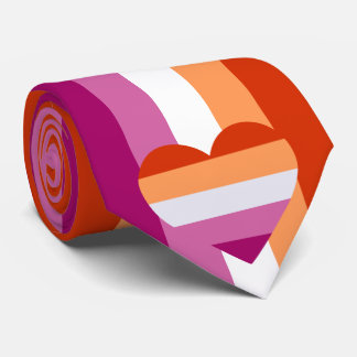 Lesbian Hearty Pride Frag Neck Tie