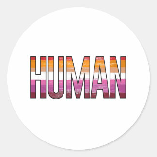 Lesbian Human Classic Round Sticker