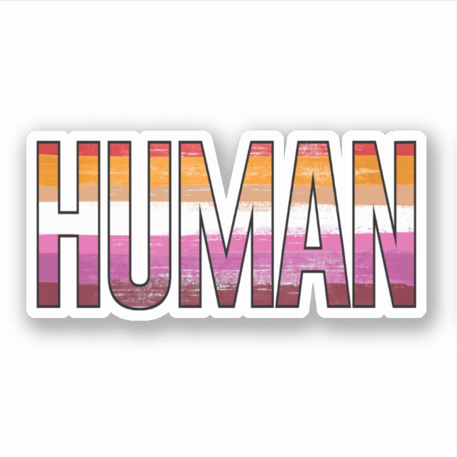 Lesbian Human Sticker (Front)