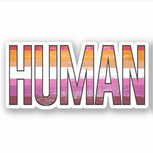 Lesbian Human Sticker (Front)