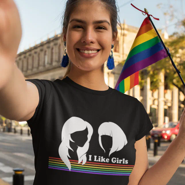Womens Gay Pride, Lgbt T-Shirt Cute Lesbian Women I Like Girls Womens Gay Pride, Lgbt T-Shirt Cute Lesbian Women I Like Girls