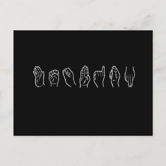 LESBIAN IN SIGN LANGUAGE POSTCARD