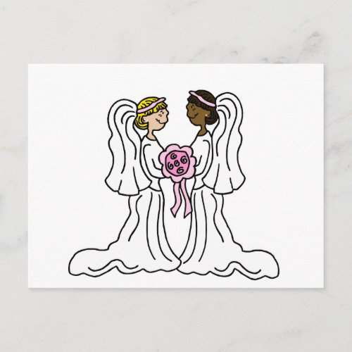 Lesbian Interracial Couple Postcard