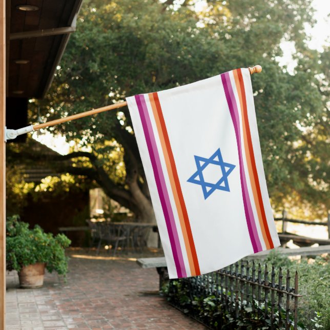 Lesbian Israel Pride Flag (In SItu)