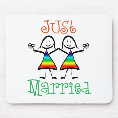 Lesbian Just Married Mouse Pad