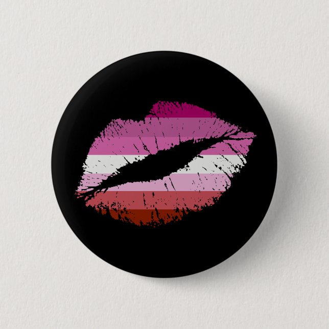 Lesbian Kiss Button (Front)