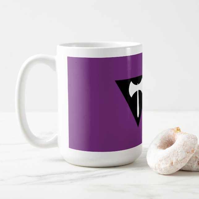 Lesbian Labrys Pride Flag Coffee Mug (With Donut)