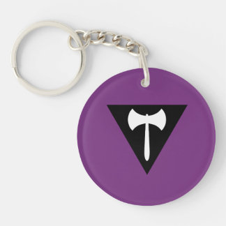 Lesbian Labrys Pride Flag Keychain