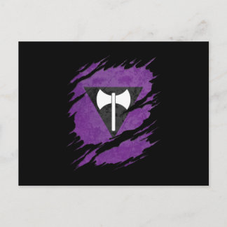 Lesbian Labrys Pride Flag Ripped Reveal Postcard