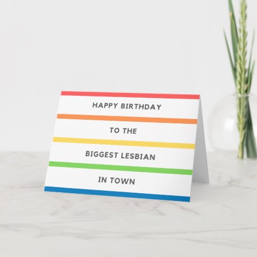 Lesbian LGBT Pride birthday card